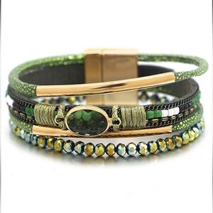 Elegant Blue and Gold Bracelet Set
